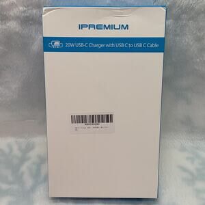 Ipremium 20W USBC Charger with USBC to USBC Cable NIB